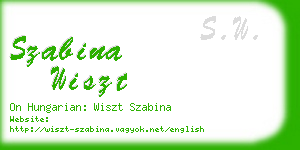 szabina wiszt business card